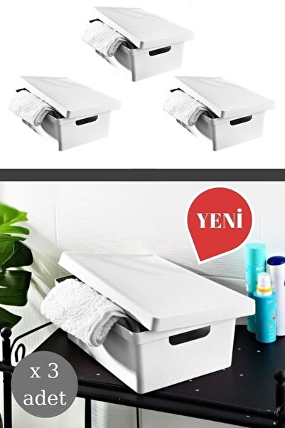 Hane216 Dekoratif Düzenleyici Kapaklı Kutu 3'lü Antasit