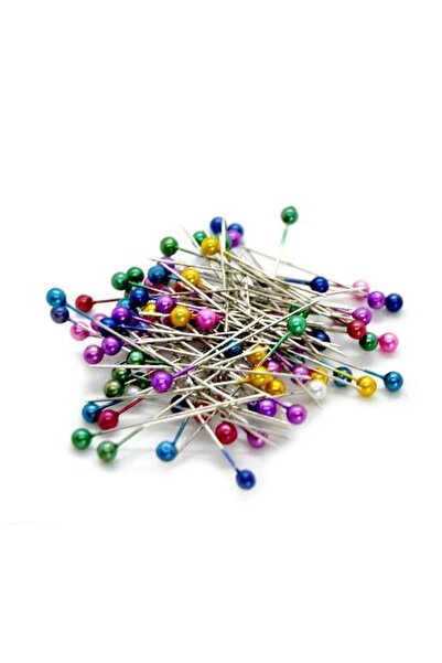 Hane216 100 Coloured Ball Needle - Scarf, Headscarf and Turban Shawl Needle