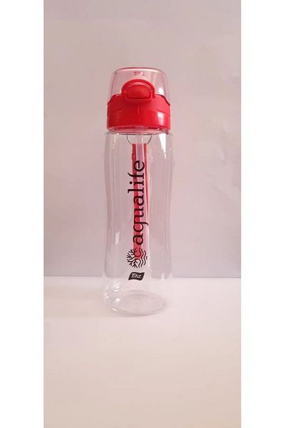 Hane216 Titiz BPA Free Transparent Water Bottle - Automatic Water Bottle with Lid and Straw