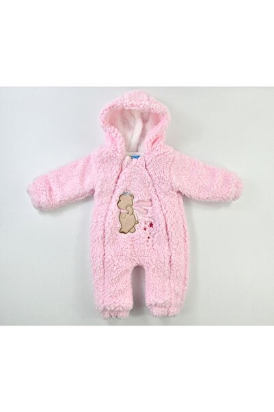 Buude Kids Ayıcık Baskılı Bebek Pelüş Tulum-çift Fermuarlı Içi Welsoftlu