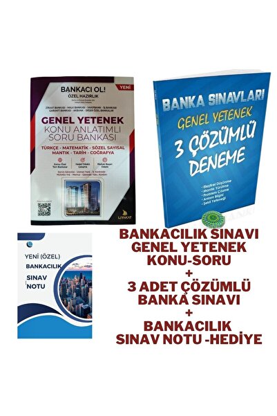 Liyakat Yayınları BANKACILIK SINAVI:GENEL YETENEK+ÇÖZÜMLÜ DENEME+SINAV NOTU H...