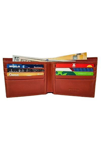Naturel Tılsım Timsaht Patterned Real Leather Men's Classic Wallet