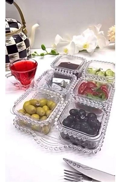 Hane216 6-Piece Breakfast, Breakfast Storage Container (Without Tray)