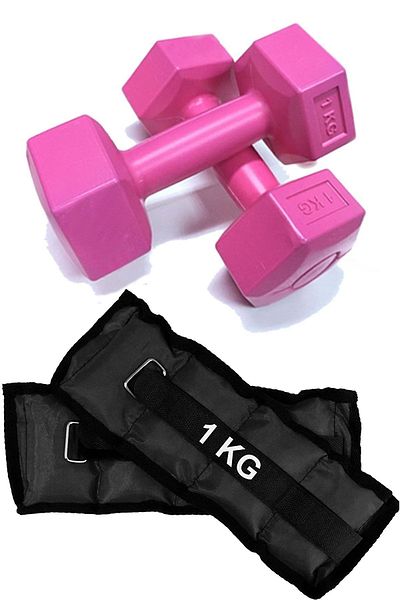 Jet Greutate pentru încheietura mâinii și picioarelor 2x1 kg sac de nisip și 2x1 kg set de gantere pentru gantere Seturi de greutăți negru