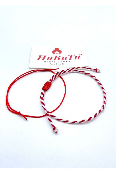 Concept HuBuTU Set of 2 Red Thread Women's Men's Martenchka Bracelet