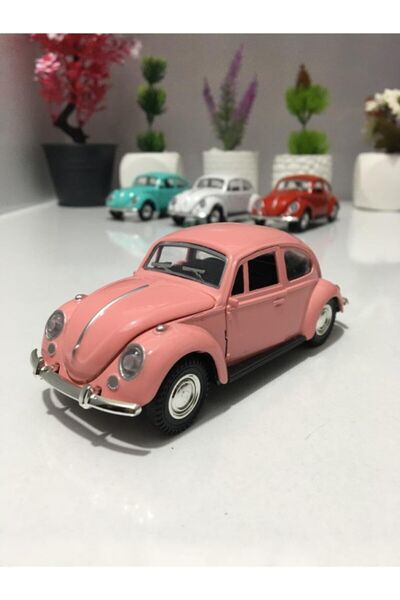 VARDEM OYUNCAK Efsane Vosvos, 13 Cm Pembe Metal Çek Bırak, Açılır Kapı Ve Bag...