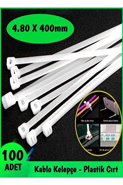 Carub Kablo Bağı - Plastik Cırt Kelepçe 4.8×400mm 100 Adet