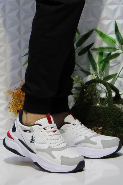 U.S. Polo Assn. Η.Π.Α. Polo Assn. Ανδρικά αθλητικά παπούτσια Solidar - White Navy Blue, Comfortable Original