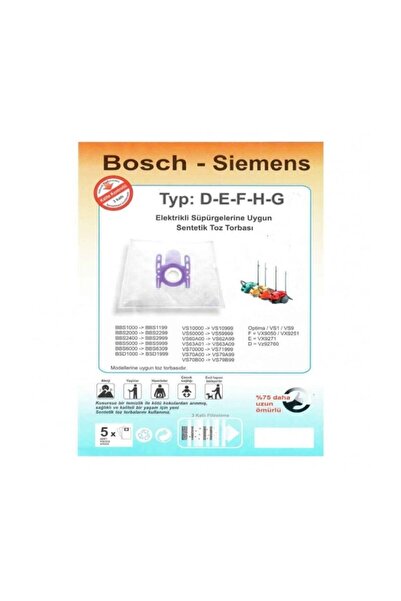 servisevinde Σακούλα σκόνης συμβατή με Bosch Typ E