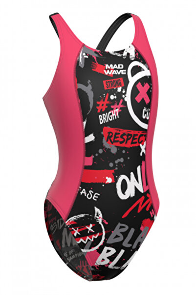 Mad Wave Kız Çocuk Mayosu Salut junıor pbt h1 - Renkli - M/8-9 YAŞ