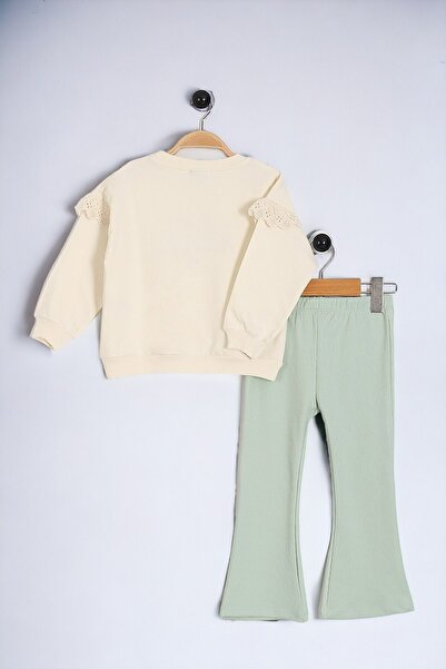 Miniwill Lány csengő szabású túlméretes pulóver és bordás harisnya szett 3-4-5-6 ÉVES