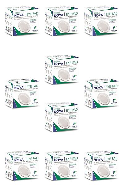 Nova Pad Adult Eye Cover Tape Eye Pad 6.5x9.5cm-500 Pieces