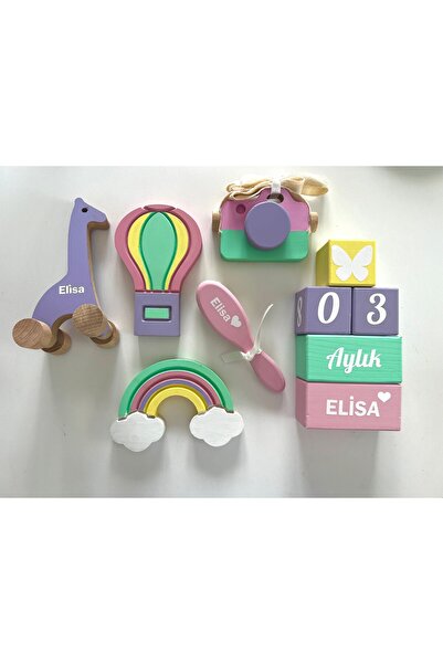 mogokids Objeli bebek anı küpü seti tam set bebek dekor