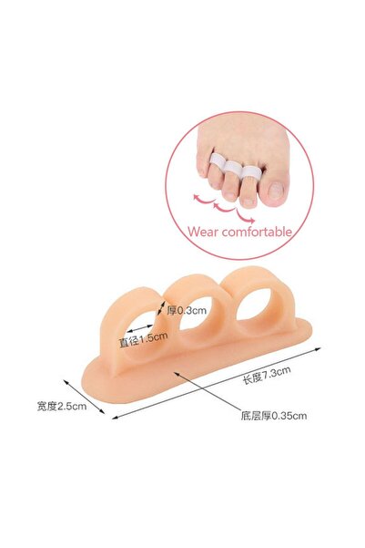 Bunyon Ayak Parmak Düzeltici 3 Parmağa Geçen Çekiç Parmak Koruyucu Makaralı Silikon Parmak Kemik Koruyucu