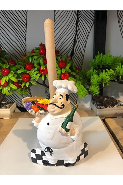 Atak Hediyelik Dekoratif şişman aşçı dik havlu kağıtlık biblo polyester