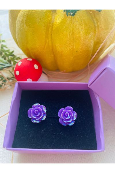 1PARÇAMAVİ Non-perforated Ear Children's Earrings - Transparent Invisible and Clip