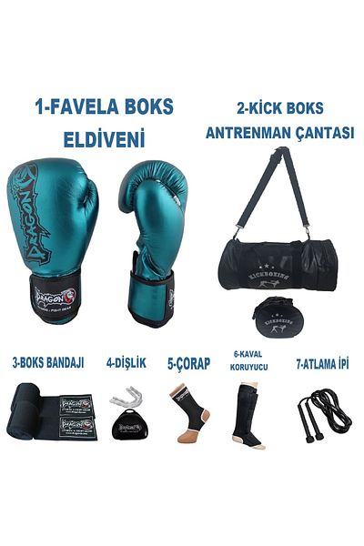 Dragondo Gifttoom Training Set - with Kıck Boxing Athlete Bag, Boxing Gloves and Dragon Boxing Gloves and Equipment