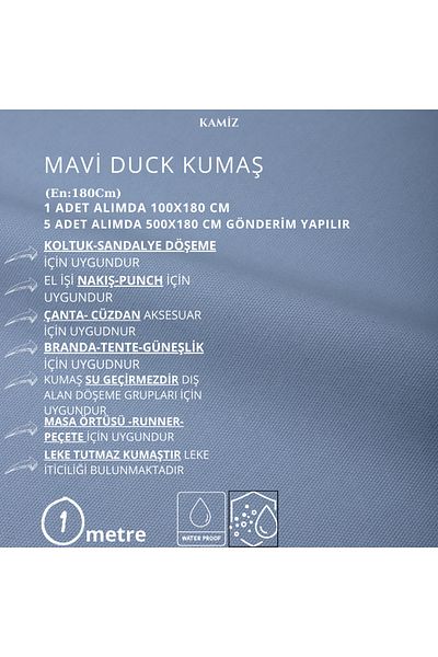 KAMİZ Απλό ύφασμα πάπιας - ύφασμα διάτρησης και τσάντας - Τραπεζομάντιλο Runner