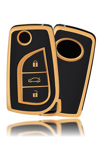 MeyZone Toyota Corolla - Black Tpu Silicone Key Cup, Auris, Yaris, Verso, Avensis and Aygo Model
