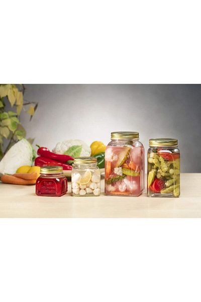 Paşabahçe Homemade Giant Jar Set -16 Pieces (4x300cc-4x500cc-4x1000cc-4x1500cc)