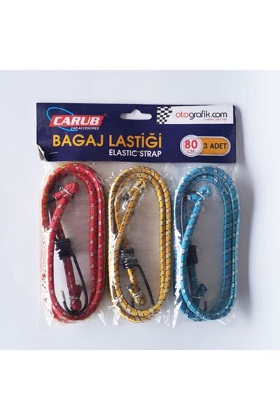 Genel Markalar Carub Bagaj Lastiği 3'lü Paket 6 Kancalı (90 CM)