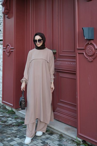 BURİSLA Hijab Σετ 2 τεμαχίων - Λεπτομέρεια ρίγες