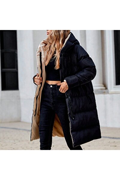 Avakado çift tarafli şişme mont