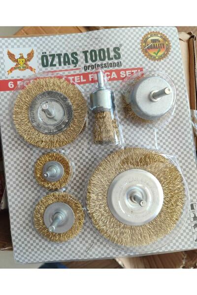 YEB AVM 6 Lı Matkap veya şarjlı Ucu Pimli Parlatma Tel Fırça Seti