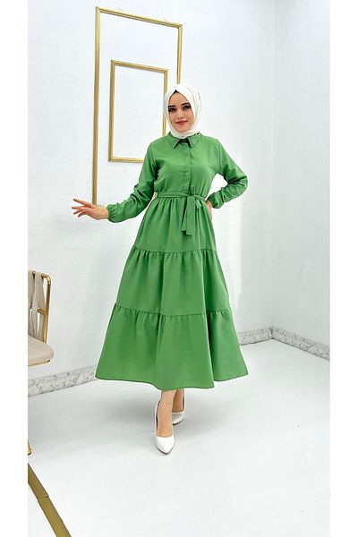 Moda Krash SHIRT COLLAR TERICATON SUMMER DRESS