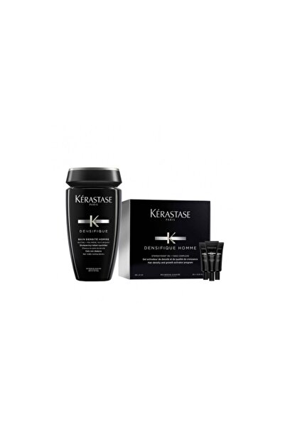 Kerastase Densifique Homme Yoğunlaştırıcı Bakım Kürü 30x6 ml + Bain Densite Homme Şampuan 250 ml