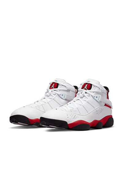 Nike Air Jordan 6 Rings Cherry White Black Red Erkek Basketboll Ayakkabı 322992-126