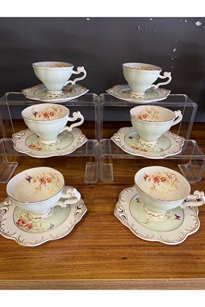 Kosova AYAKLI PORSELEN FİNCAN TAKIMI