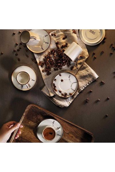 OLİKA Olika Medium Plain Turkish Coffee Cup Set with Sugar