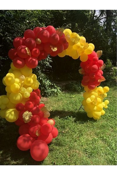 asöy Yellow Red Fan Birthday Party Balloon Yellow Balloon Red Balloon 10 Pcs Balloon