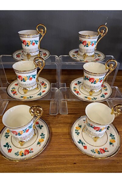Kosova AYAKLI PORSELEN FİNCAN TAKIMI