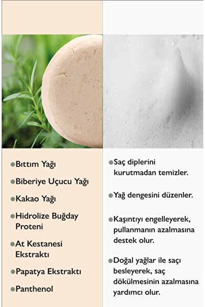 Bthera Natural Katı Şampuan - Bıttım & Biberiye
