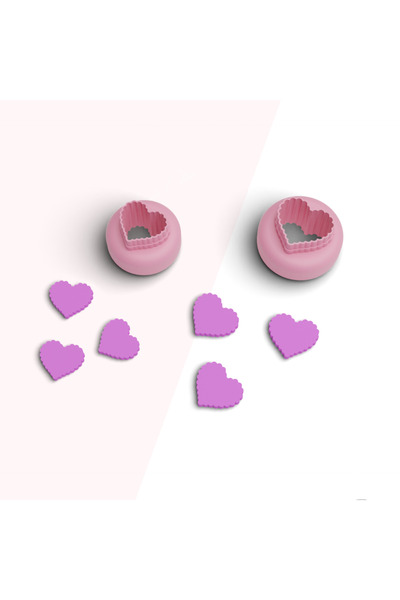 brocutters قلب مسنن صغير من البوليمر - قوالب السيراميك والحلوى، رقم 205
