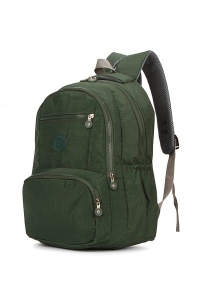 AVCA Unisex Waterproof Crinkle Fabric Oversized Laptop School and Travel Backpack with Teddy Bear Gift