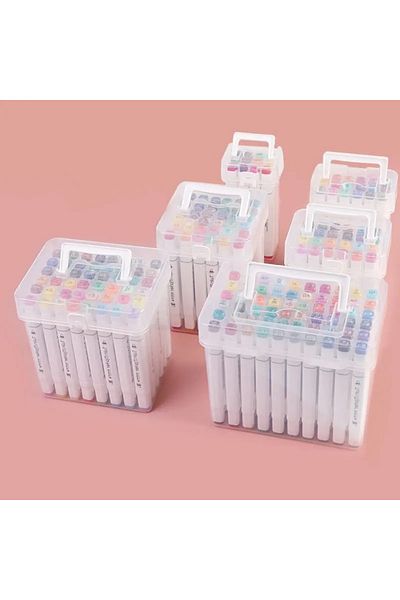 BLUE SİDE 12 Colorful Pinterest Style Pencil Paint Set - Felt and School Paint Book