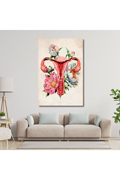 GAAGART Tekli Dikey Kanvas Kadın Doğum Poliklinik Tablosu Soft Uterus