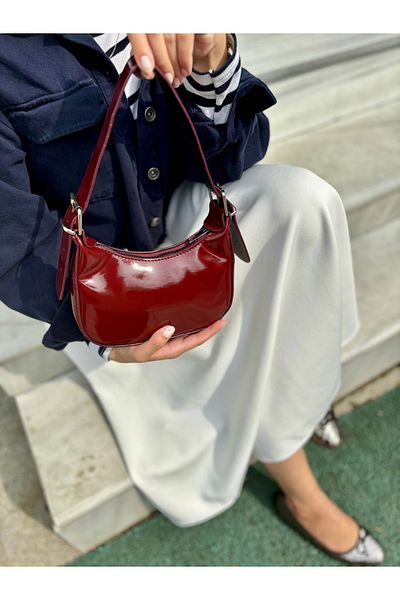 Meri Red Patent Leather Women's Handbag or Handbag