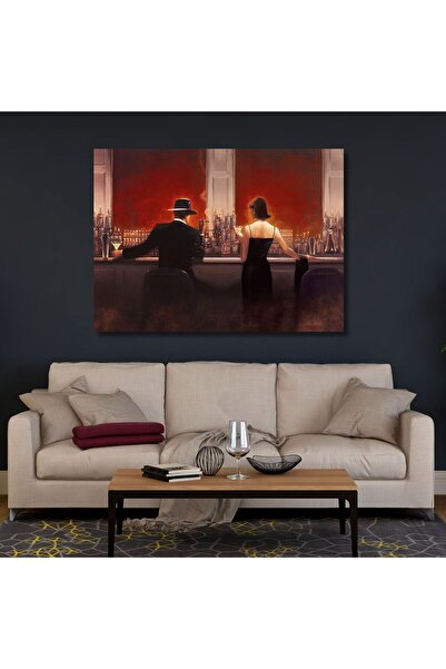 GAAGART Tekli Yatay Kanvas Duvar Tablosu Brent Lynch Puro Bar Akşam Yemeği