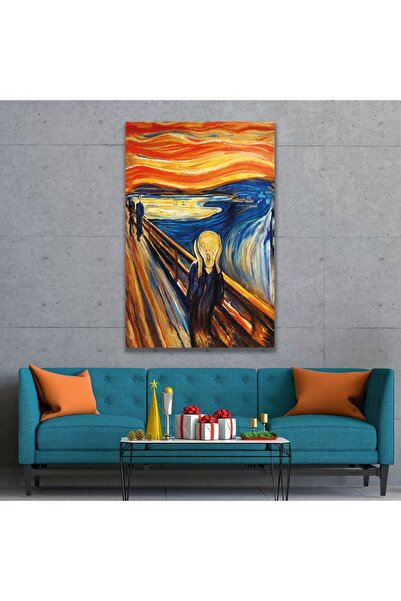 GAAGART Tekli Dikey Kanvas Duvar Tablosu Edvard Munch Çığlık Eseri
