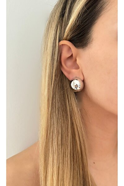 Lavian Accessories Mini Gümüş Renk Top Model Küpe