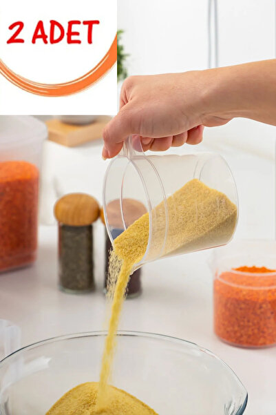 CocoVia ( 2 ADET ) 400 ml Kulplu Şeffaf Plastik Ölçek Kabı - Beher Ölçü Kabı ...