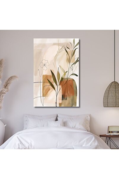 GAAGART Tekli Dikey Kanvas Duvar Tablosu Pastel Bohem Soyut Tasarım