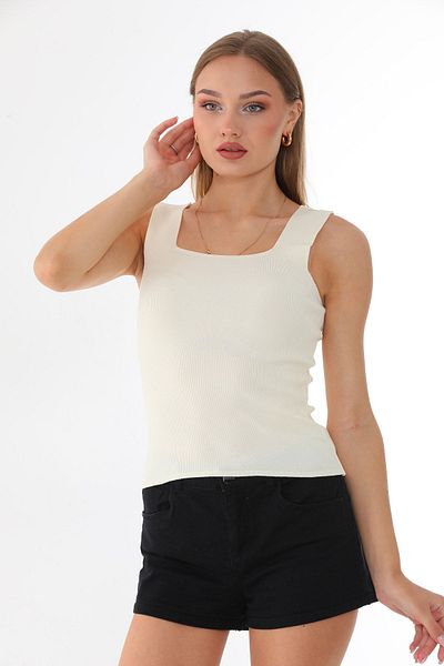 OnMODA Women's Blouse Strap Tank Top Thin Summer Square Neck Knitwear Women's Sweatshirt Pullover Inner Wear Women's Inner Wear
