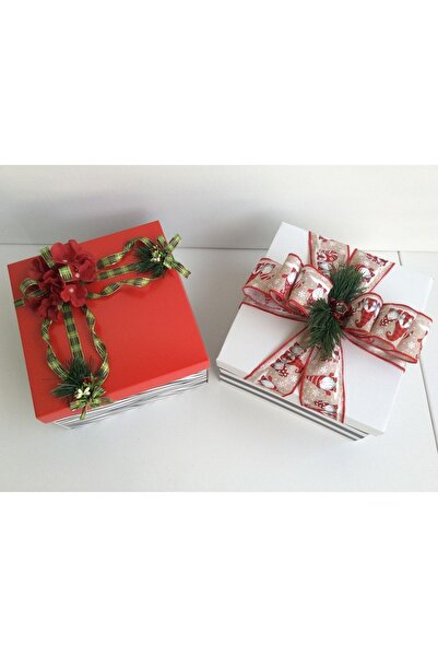Yakamoz Yeniyıl Yılbaşı Noel Merry Christmas Kraft Hediyelik Kutu Ambalaj