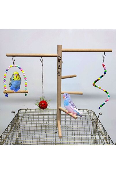 aliceshop Kafes Üstü Oyun Parkuru Muhabbet Kuşu ve Boyutlarındaki Kuşlar İçin...
