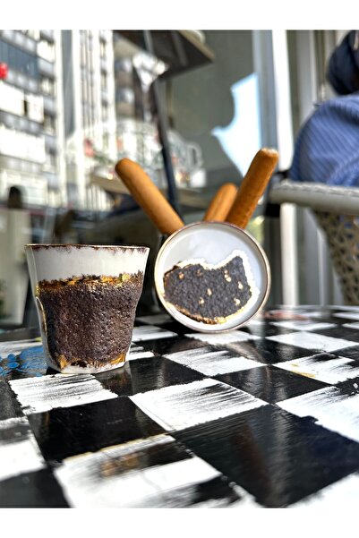 NADY STUDIO Wound Kintsugi Inspired Porcelain Espresso Coffee Handleless Design - 110 ml Mug